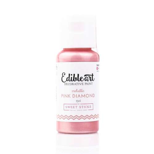 Sweetsticks Edible Art Paint - Metallic Pink Diamond